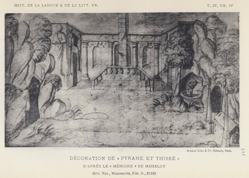Decoratie van Pyrame en Thisbe (litho) door French School