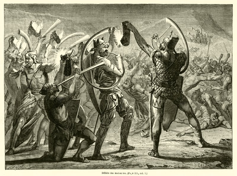 Nederlaag van de Midianieten door French School