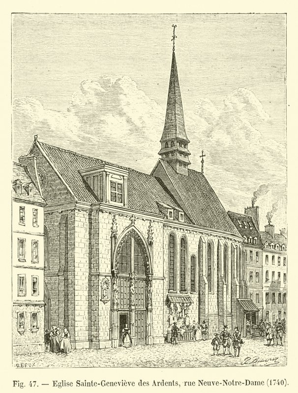 Sainte-Genevieve des Ardents kerk, rue Neuve-Notre-Dame, 1704 door French School