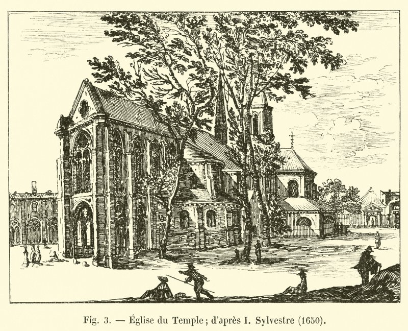 Eglise du Temple; naar I Sylvestre, 1650 door French School