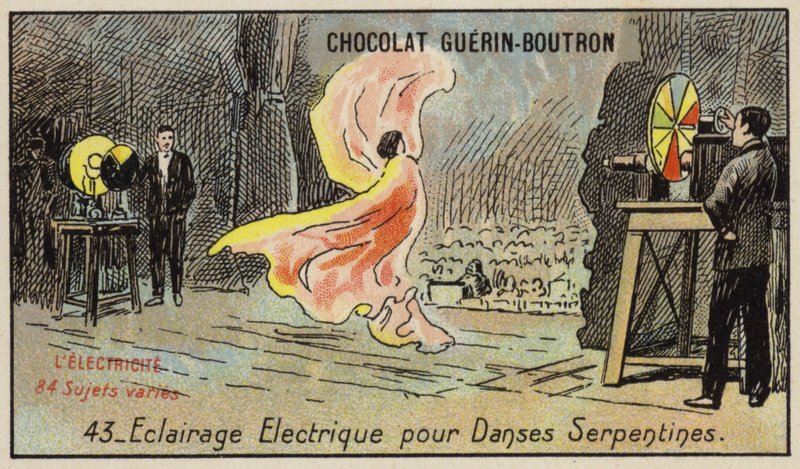 Elektrische verlichting voor de serpentine dans door French School