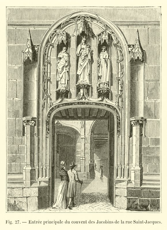 Hoofdingang van het klooster van de Jacobijnen van rue Saint-Jacques door French School