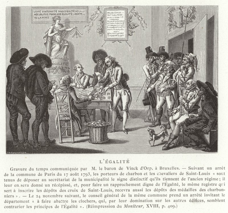 Gelijkheid, Franse Revolutie, 1793 door French School