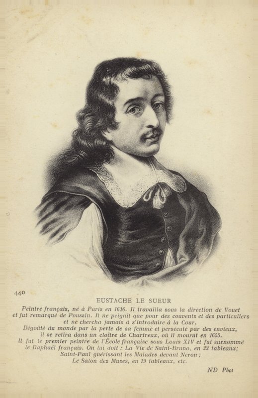 Eustache Le Sueur, Frans schilder (litho) door French School