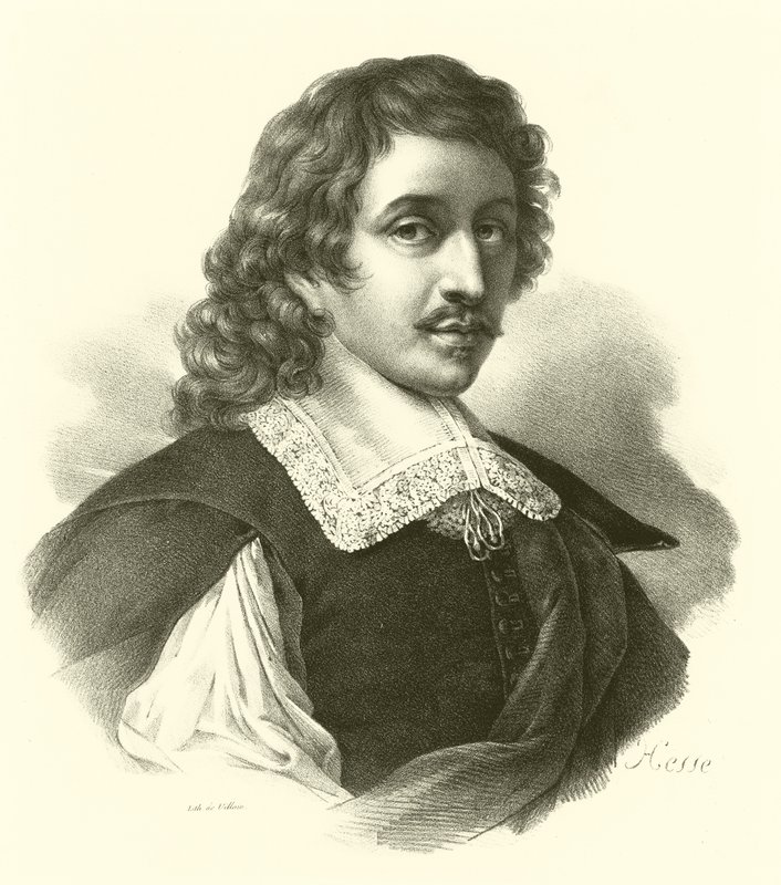 Eustache Le Sueur of Lesueur, portret (gravure) door French School