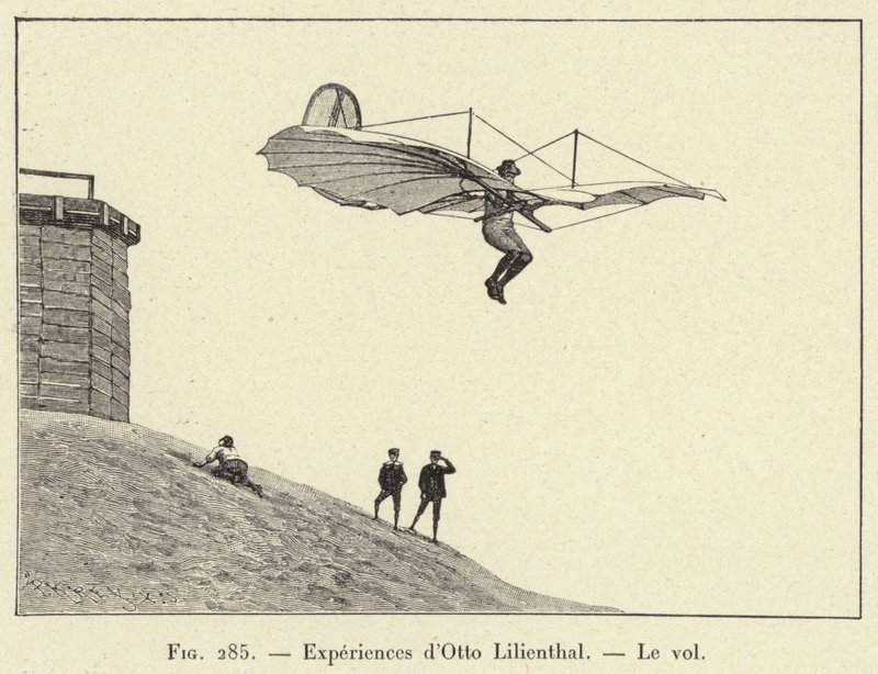 Experimenten van Otto Lilienthal, Het vliegen door French School