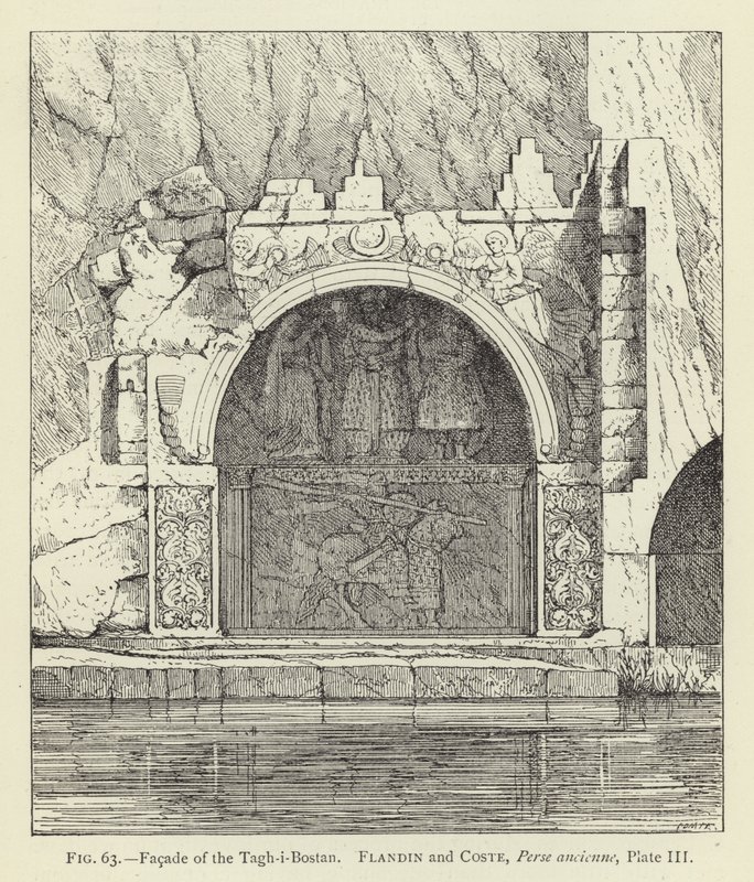 Gevel van de Tagh-i-Bostan door French School