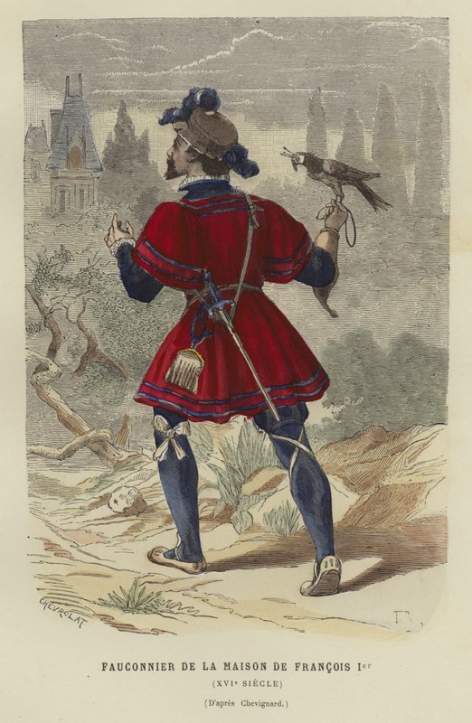 Valkenier van het huishouden van Frans I van Frankrijk, 16e eeuw door French School