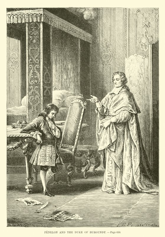 Fénelon en de hertog van Bourgondië door French School