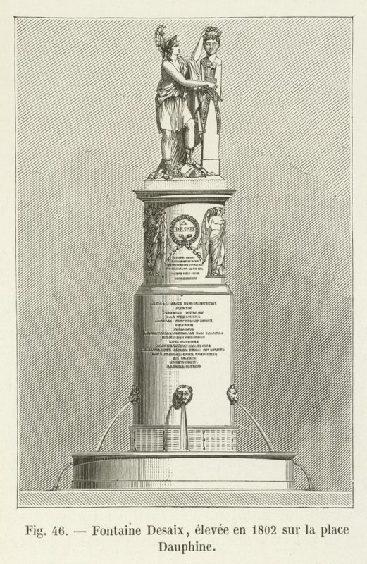 Desaix Fontein, opgericht in 1802 op het Dauphineplein door French School