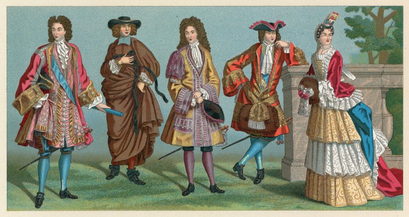 Frankrijk XVII-XVIIIe eeuw kostuum door French School