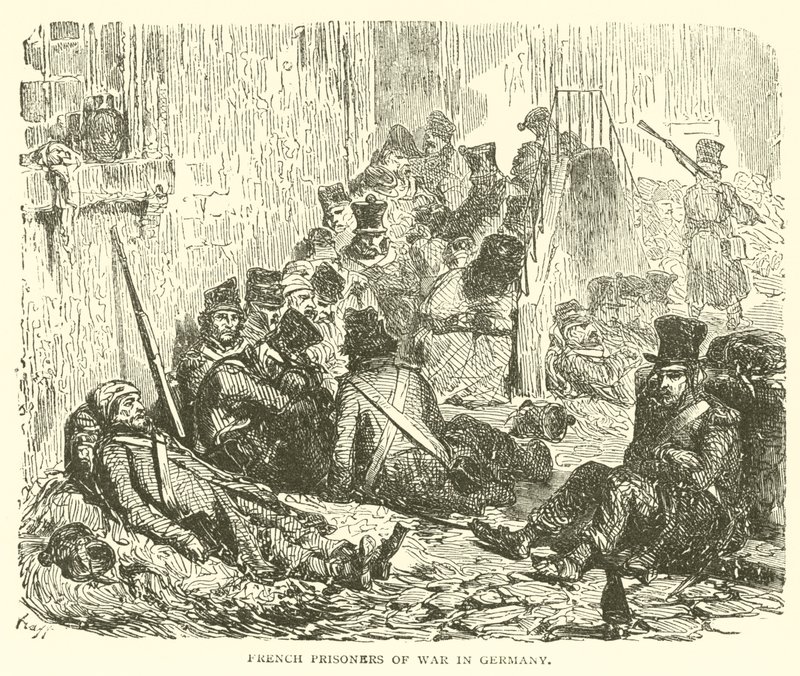 Franse krijgsgevangenen in Duitsland (gravure) door French School