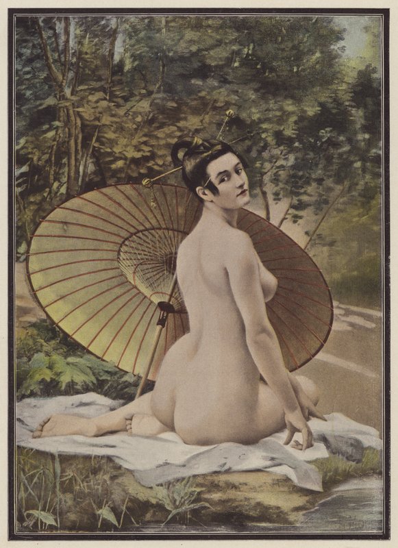 Geisha neemt een bad door French School