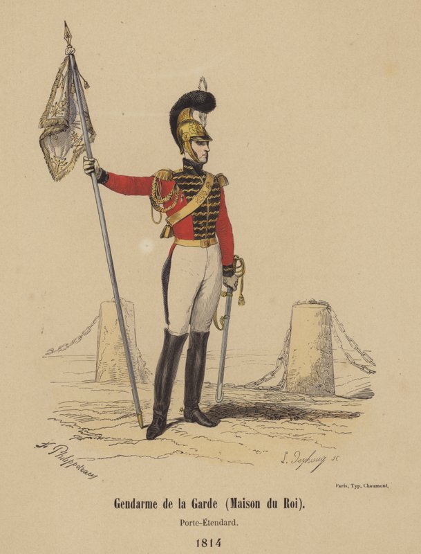 Gendarme van de Garde (Huis van de Koning), Vaandeldrager door French School