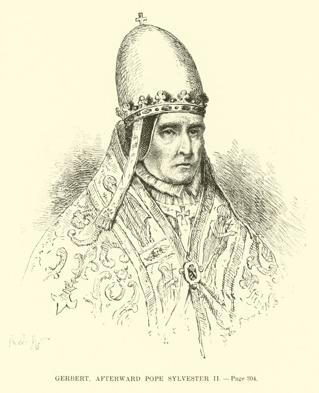 Gerbert, later paus Sylvester II door French School