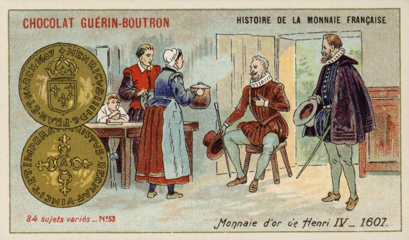 Gouden munten van Hendrik IV door French School