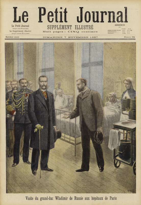 Grootvorst Vladimir van Rusland bezoekt Parijse ziekenhuizen, 1897 door French School