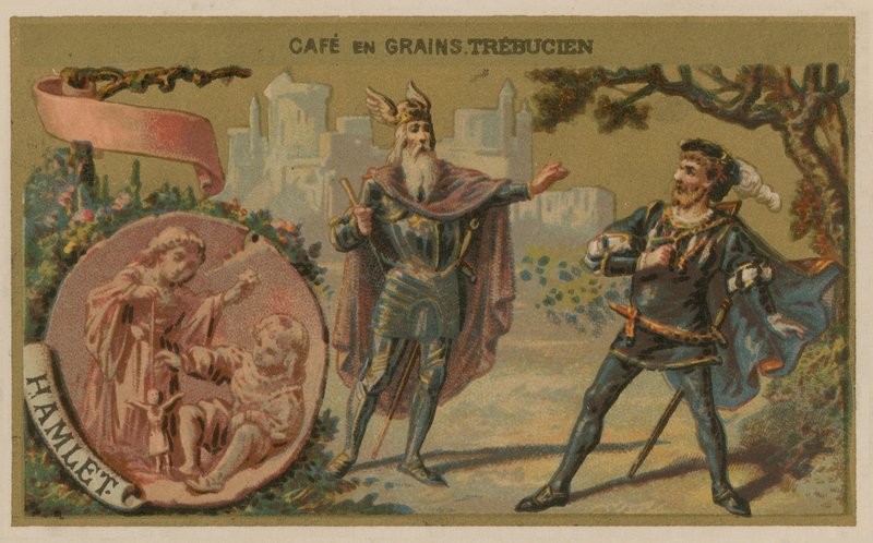 Hamlet - Illustratie van scène uit het toneelstuk van William Shakespeare door French School