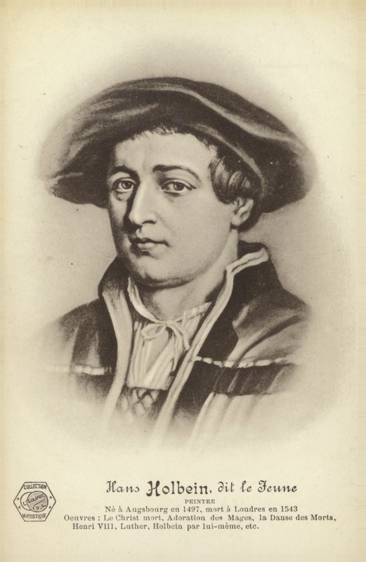 Hans Holbein de Jonge, Duits schilder (litho) door French School