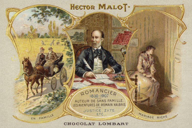 Hector Malot, Frans romanschrijver (chromolitho) door French School