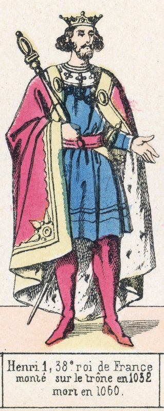 Hendrik I, 38e koning van Frankrijk, besteeg de troon in 1032, stierf in 1060 door French School