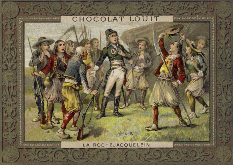 Henri de la Rochejacquelein spreekt zijn soldaten toe, Vendée-opstand, Franse Revolutie door French School