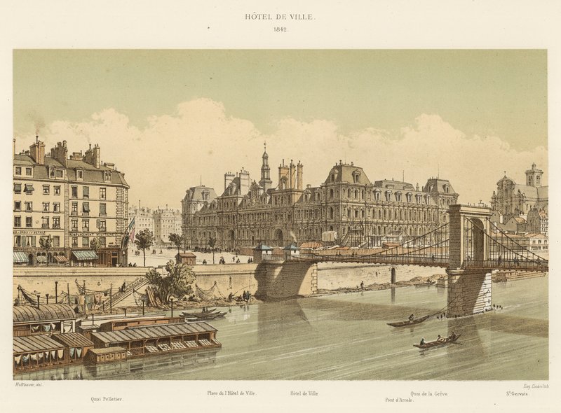 Hôtel de Ville, 1842 door French School