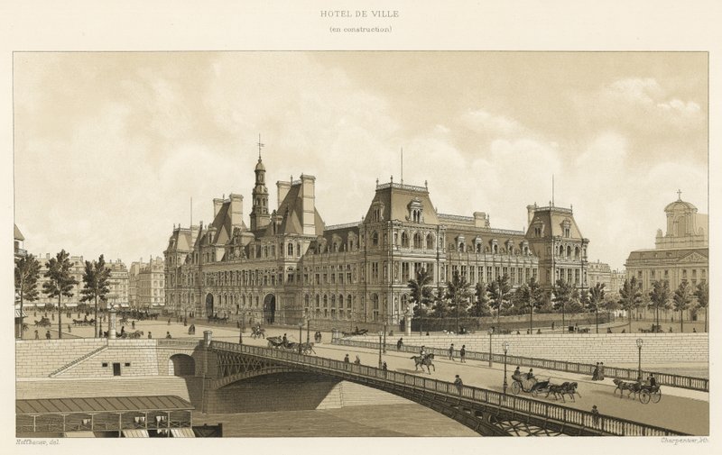 Hôtel de Ville, in aanbouw door French School