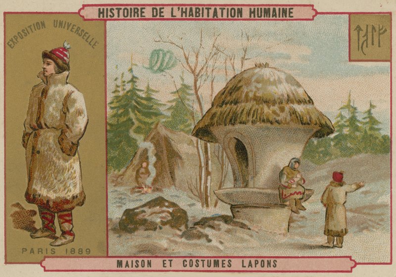 Huis en kostuums van Lapland door French School