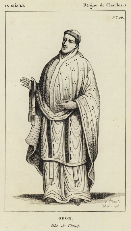 IX Eeuw, Regering van Karel II, Odon, Abt van Cluny door French School