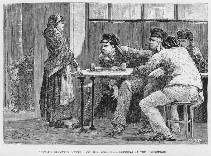 Illustratie voor De Assommoir, Een Realistische Roman, door Emile Zola door French School