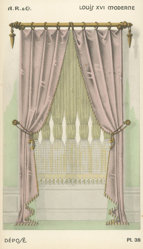 Illustratie uit interieurontwerpproductcatalogus van A R & Cie, Frankrijk door French School