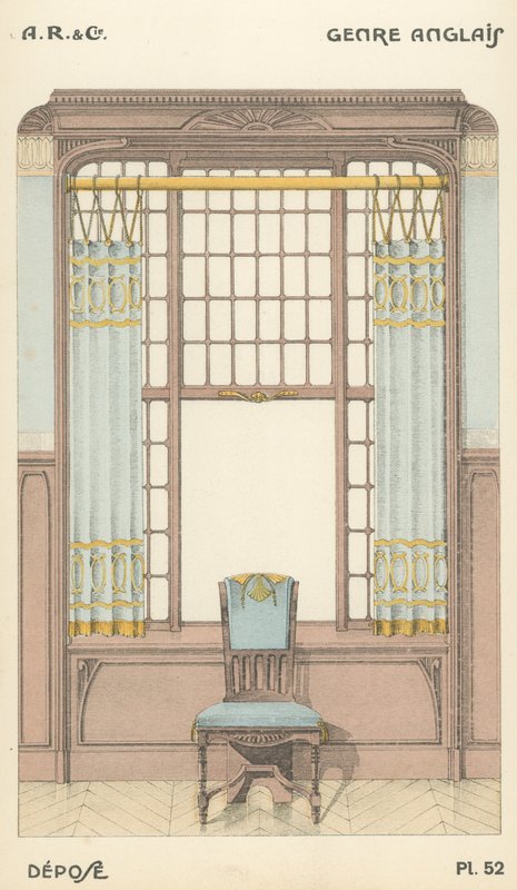 Illustratie uit interieurontwerpproductcatalogus van A R & Cie, Frankrijk door French School