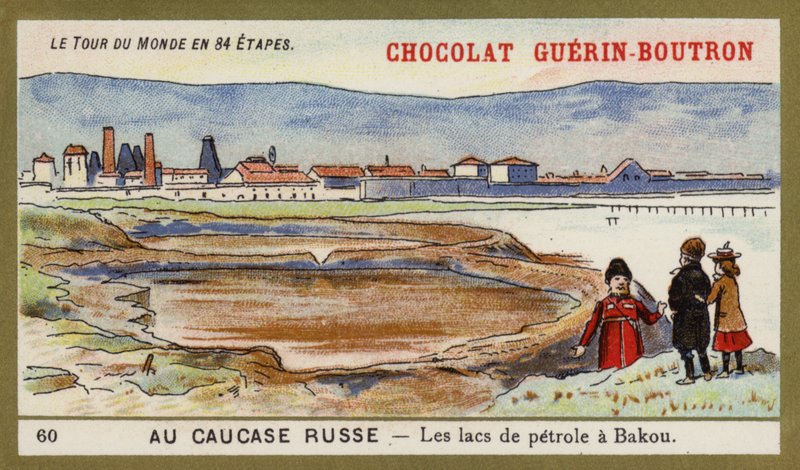 In de Russische Kaukasus - de olieplassen van Bakoe door French School