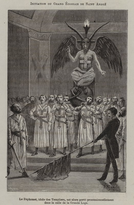 Inwijding van een ridder van Sint-Andreas (gravure) door French School