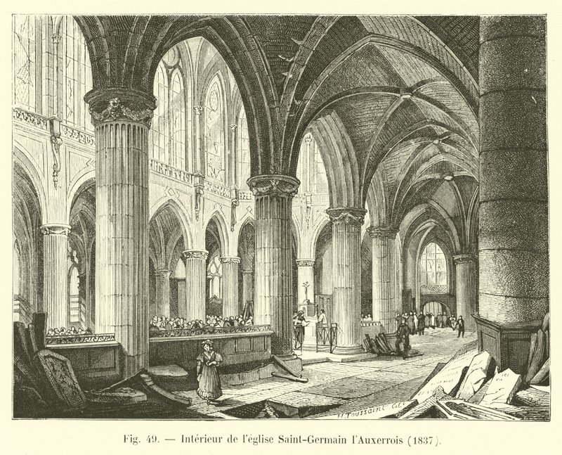 Interieur van de kerk Saint-Germain l