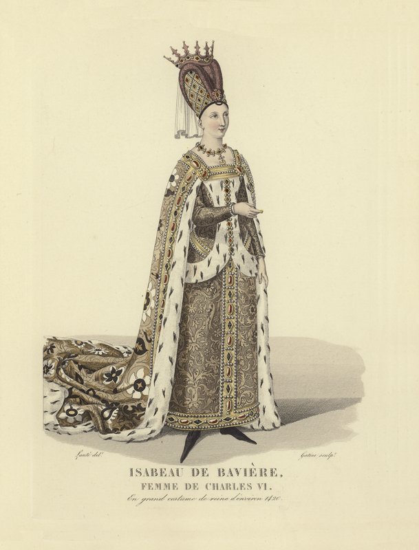 Isabeau van Beieren, vrouw van koning Karel VI van Frankrijk door French School