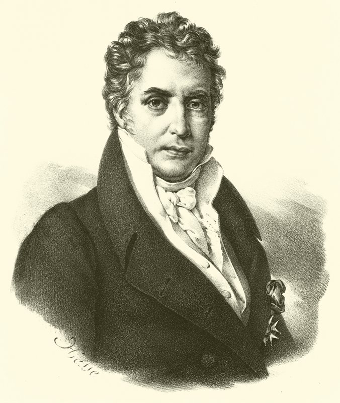 Jacques-Louis David, portret (gravure) door French School