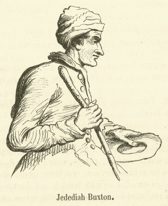 Jedediah Buxton (gravure) door French School