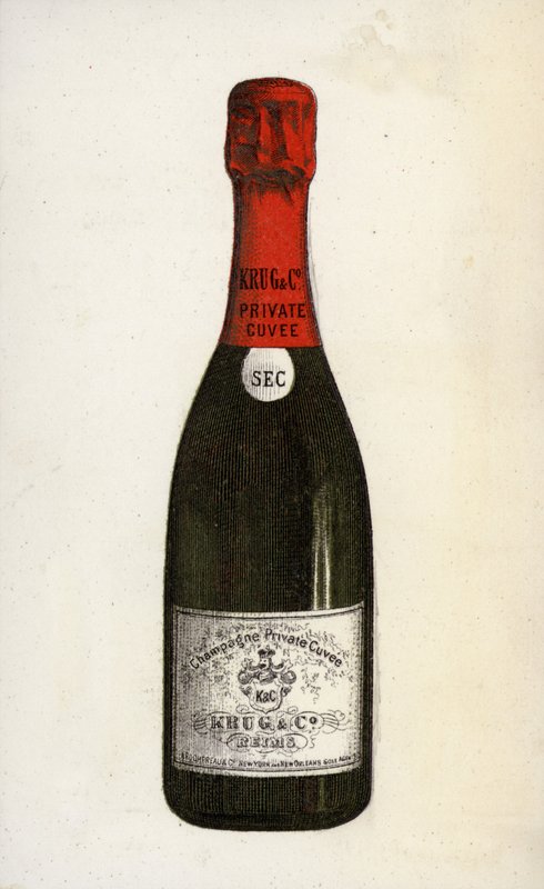 Krug champagne door French School