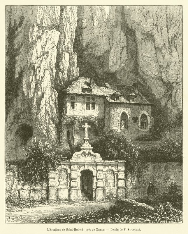 De Hermitage van Sint-Hubert, bij Namen door French School