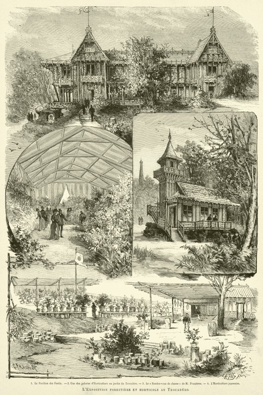 De Bos- en Tuinbouwtentoonstelling bij het Trocadero door French School
