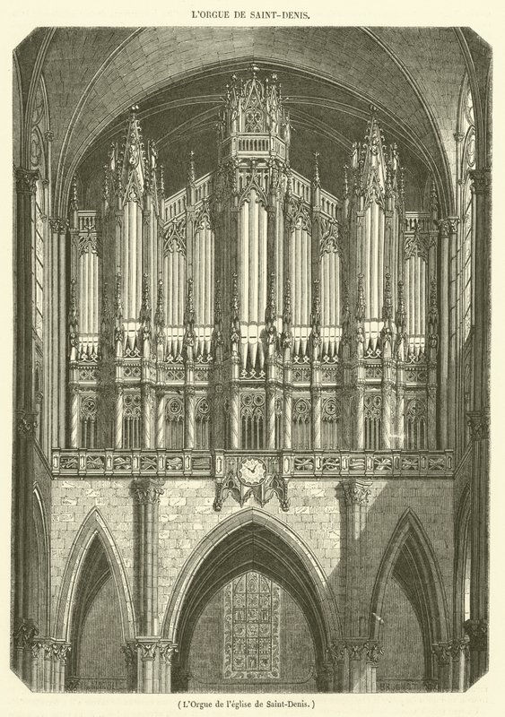 Het orgel van de kerk van Saint-Denis door French School