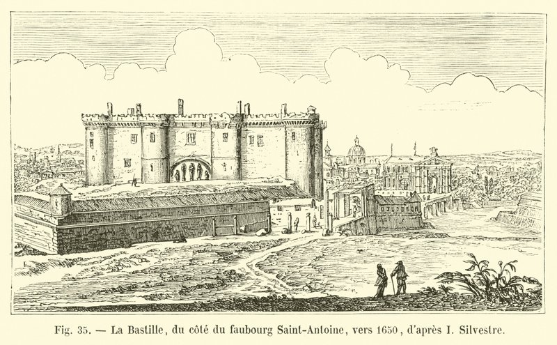 De Bastille, aan de kant van de voorstad Saint-Antoine, rond 1650, naar I Silvestre door French School