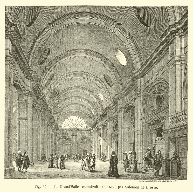 De Grote Zaal herbouwd in 1622, door Salomon de Brosse door French School