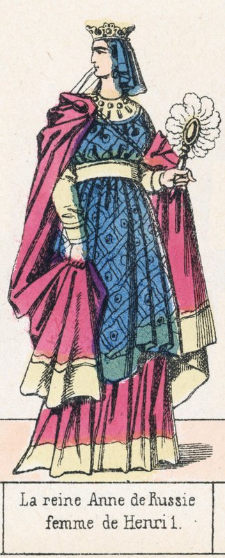 Koningin Anna van Rusland, vrouw van Hendrik I door French School