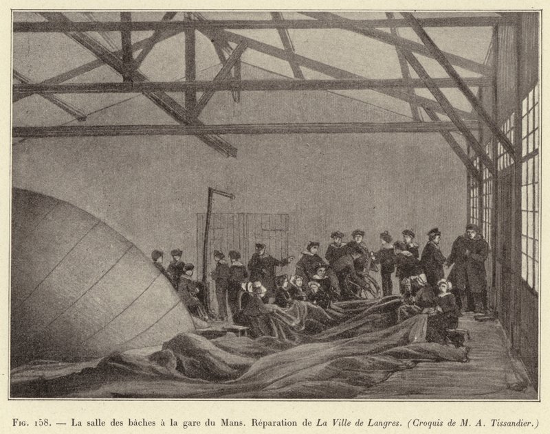De zaal van de baches op het station van Le Mans, Reparatie van La Ville de Langres door French School