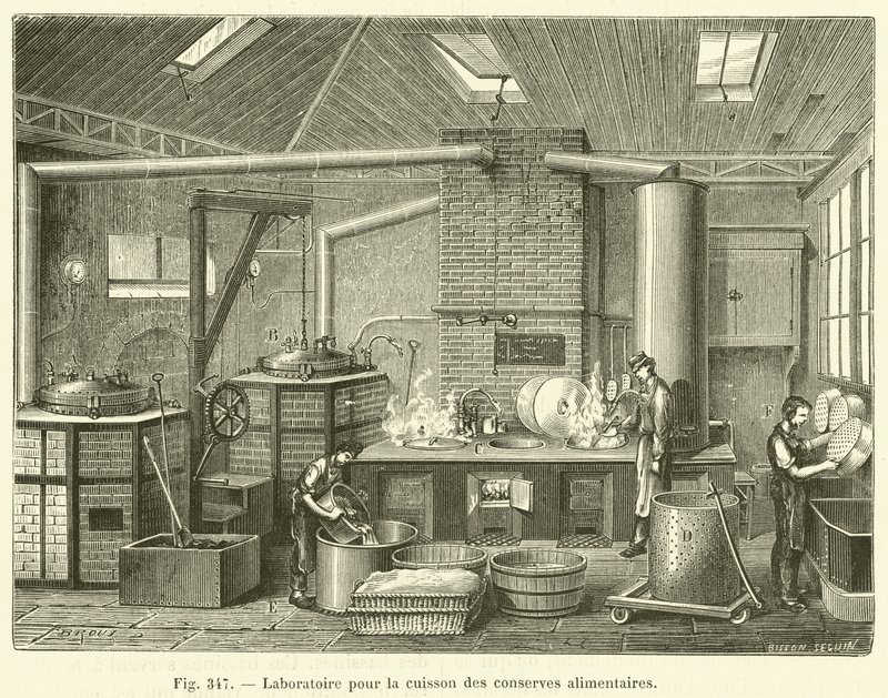 Laboratorium voor het koken van conserven door French School