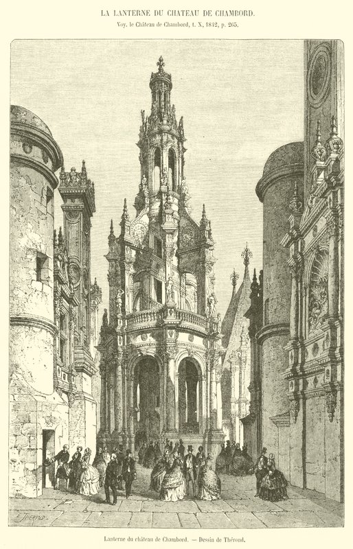 Lantaarn van het kasteel van Chambord door French School