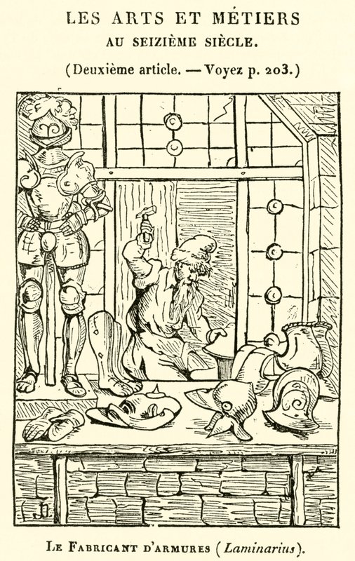 De wapensmid, Laminarius (gravure) door French School